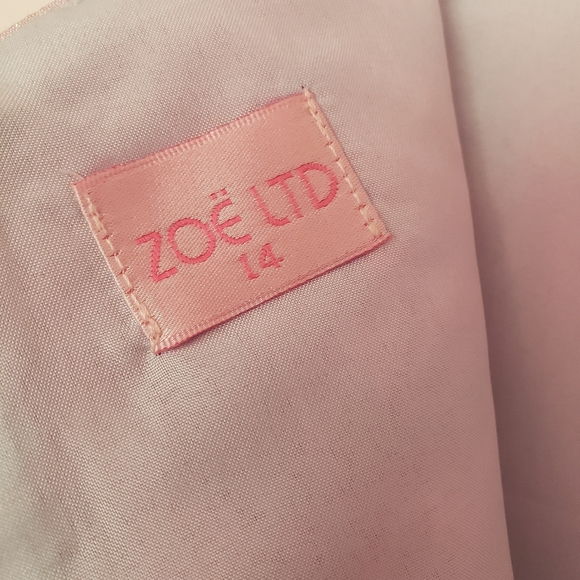 Zoe Ltd Turquoise and Pink Pocket Special Occasion Girls' Dress. Size Girls 14 - Picture 4 of 10